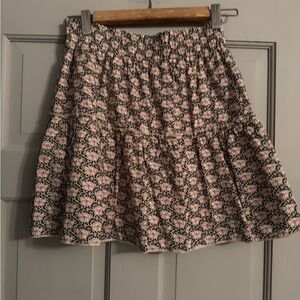 bishop + young Cream and Black tiered Mini Skirt